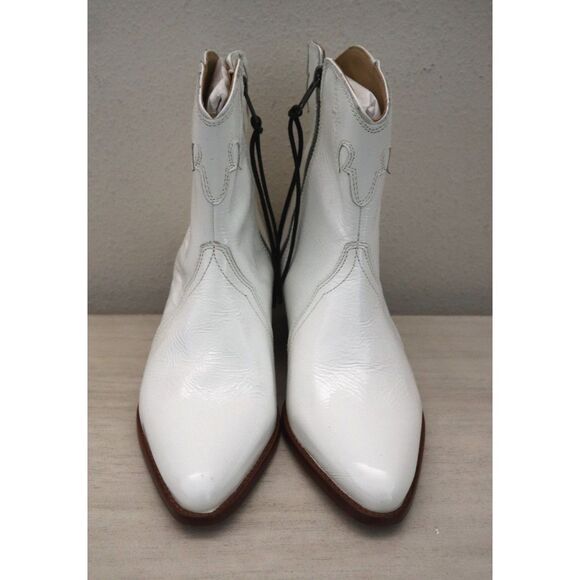 Free People OB888602 WMN 36.5 US 6.5 White Patent New Frontier Western Boots - Picture 2 of 14